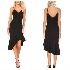 Elliatt x Revolve Artemis Asymmetrial Hem Black Dress size S